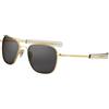 Randolph Engineering occhiali da sole pilota quadrato in oro 23 k grigio AF055 55 Grey Gold