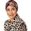 Christine Headwear Shakti Turbante-W/Fascia per Capelli Stampata (Express) Testa, Chocolate w/Garden Pinks, Taglia Unica Donna