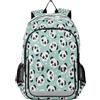 HMZXZ - Zaino a pois con motivo panda carino, con strisce riflettenti, leggero, per computer portatile, per scuola, e viaggi , Multi