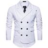 Huixin Gilet da Uomo Gilet per Casual Business Slim Casual Fit Skinny Gilet A Righe Cerimoniale Cerimoniale Elegante Scollo A V Giacca () (Color : Bianca, Size : L)