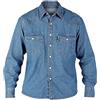 Duke London, camicia denim da uomo, a maniche lunghe, effetto sbiadito Stonewash XXX-Large