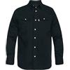 D555 Duke D555 - Camicia da uomo in denim king-size, tasche sul petto, maniche intere, colletto con bottoni, colore: nero, 7XL (occidentale), Nero , 7XL plus