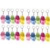 TITA-DONG 20 Mini Portachiavi per Scarpe, Flessibile Riutilizzabile Processo in Silicone Scarpe con Buco da Spiaggia Portachiavi per Zaino, 5 Colori