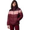 Columbia Puffect II Colorblock Jacket Giacca Termica, Vino Ricco/Gomma Rosa/Moonvista, L Donna