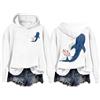 Generic Felpa Oceano Balena, Felpa Oceano Balena, Felpa Squalo Balena, Felpa Squalo Balena, Pullover Divertente Unisex, bianco, M