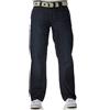 Ze ENZO BNWT - Jeans da Uomo Enzo in Denim Blu, vestibilità Regolare, vestibilità Larga, Cintura Libera 34 W X32L Lavaggio Scuro, Lavaggio Scuro, W34 / L32
