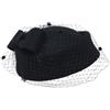 Generic Cappello da donna in lana nera con velo, elegante stile pillbox per feste e matrimoni,, Nero , Etichettalia unica