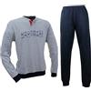 Navigare Pigiama Uomo Invernale Caldo Cotone Interlock Grigio 2141342