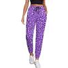 VOSERY Pantaloni della tuta da donna viola leopardati viola con tasche, comodi pantaloni della tuta da donna atletici, Stile-43, XL