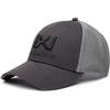Wiley X Berretto WX Trucker | Maglia di cotone | Uomo regolabile leggero traspirante Flexfit 6 pannelli | Berretto da sole | Airsoft Sport Outdoor, Grigio scuro | Nero, Taglia unica