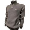 Aeronautica Militare Maglione MA1572 Collo Alto con Bottoni, Felpa Cardigan, da Uomo, in Cotone (IT, Testo, XXL, Regular, Regular, 34400 Beluga Grey)