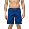 SUNDEK Costume da Bagno Sportivo da Uomo, Blu con Bordi Neon, Tessuto Ultraleggero in Poliestere, Asciugatura Rapida, per Nuoto e attività Acquatiche
