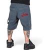 The blueskin Bermuda Baggy Uomo Oversize Streetwear - 100% Cotone Bull - Hip Hop Skate Rap Style - Artigianali in Italia - Colore GrigioW 36 IT 50