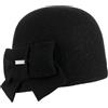 Seeberger Litika Cappello Lana Cotta Seeberger cappello follato Taglia unica - nero