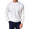 Generic Maglione da uomo alla moda girocollo slim stile vintage pullover maglione per uomo uomo girocollo felpa pullover, bianco, M