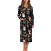 Howilath Camicia da notte lunga da donna con cerniera e tasche, taglie forti, dalla taglia S alla XXXXL, L