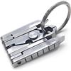 gotosee 19 In 1 Mini Portachiavi Multifunzione Strumento di Riparazione Esterna Portachiavi Adatto Per Gli Uomini, Argento, S