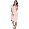 Linclalor Camicia da Notte Manica Corta Puro Cotone Art. 73629 (Rosa, 48)