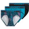 Jockey Infinite Cool - Slip da uomo in microfibra elasticizzata, confezione da 3, Aurora boreale/Onda subacquea/Nero, Medium