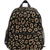 Caihoyu Zainetto per Bambini con Stampa di Animali Luccicanti per BambiniRagazziRagazza, con Glitter Oro Leopardato, per Scuola Materna e Scuola, con Cinturino sul Petto