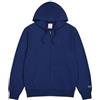 Champion Full Zip Hoodie Sweatshirt Heavy Soft Compact Spring Poly Terry Blu Navi Uomo, M