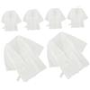 Beavorty 6 Pezzi Accappatoi Monouso da Spa Non Tessuto Cotone Leggero per Sauna e Trattamenti di Bellezza, Abito da Bagno Bianco per Uomo