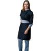 tessile astorino Ricamo 0 - Completo Cuoco da Cucina - Nero e Pied de Poule - Divisa Chef Donna - Pantalone, Giacca e Grembiule - Made in Italy (XL)