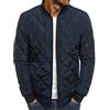 DAIHAN Uomo Tinta unita Trapuntato Giubbotto Bomber imbottito Caldo Invernale Giacca Corta da baseball College Cappotti imbottiti Capispalla con tasca con zip Manica Rosso 3XL