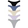 Victoria's Secret Pink - Perizoma da donna, senza cuciture, confezione multipla (XS-XXL), Estate Basic, Medium