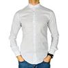 STILL Camicia Uomo Collo Coreana Slim Fit Coreano Bianco Nero Aderente Moda CG3002 L Bianco