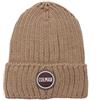 Colmar Berretto Invernale in Maglia, Cammello, con Logo Distintivo, Cappello a Coste