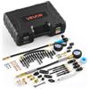 VEVOR Tester di Motore a Compressione, Kit Manometro di Compressione Intervallo 0-48,3 Bar con Manometro di Tenuta 0-6,9 Bar per Controllo di Pressione Perdite Auto Moto con 4 Adattatori Custodia