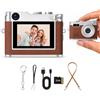 Tizycod Mini videocamera portatile con portachiavi, 1.080p, HD, retrò, con schermo da 0,96, regalo creativo per adolescenti e principianti, regalo di compleanno per adolescenti, moglie o marito (marrone)