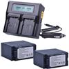 CQJFCYBRA Batteria Da 5400 MAh + Caricatore Doppio LCD Ultra Veloce, Compatibile Con Panasonic, For CGA-D54S CGA-D220, CGA-D320 CGA-D54