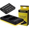 pabuTEL-Bundle 3 in1 Set per la Panasonic Lumix DMCTZ71 tz61 tz58 TZ56 TZ41 TZ40 ZS30 - batteria per Panasonic BCM13 (950 mAh) + doppio caricatore (consente di caricare 2 Batterie ricaricabili via USB LAN Su