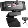 TIEOAXFT Webcam Full HD 8K 4K 1080P automatica con microfono USB for PC Computer Laptop Video Mini telecamera(1080P)