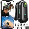 asdazxzx Action Camera 4K, mini videocamera per vlogging con WiFi, sportiva indossabile da casco, con custodia impermeabile, per sci, motociclismo, pesca, viaggi, equitazione