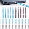 Goktvai 50pz Kit di Pulizia per Cellulari, Con Setole in Nylon e Gancio La Pulizia Della Porta USB-C Ideale per Cellulari Cuffie Altoparlanti e Caricabatterie (Viola, Blu)