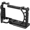 Generico Compatibile con Sony A6500/A6400/A6300/A6000, gabbia for fotocamera in metallo PULUZ con stabilizzatore e telaio di montaggio di espansione(Black)