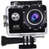 TIANHENGMart Action cam ultra HD 4K WiFi, impermeabile fino a 30 m, con stabilizzazione avanzata dell'immagine, per vlogging e ciclismo, include kit di montaggio per casco e bici (nero + telecomando)