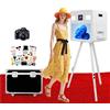 DOWWEI Cabina Fotografica DSLR Professionale con Schermo Touch 21.5 con Fotocamera, Specchio Magico Selfie per Condivisione, Luce RGB per Noleggio Matrimoni (White, with Camera)