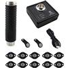 JWMGKJ JWM Touch Guard Tour System, iButton Security Guard Checkpoint Bacchetta con Downloader, 125 KHz Software Libero 12 punti di controllo iButton 2 tag personale iButton Lingua personalizzata