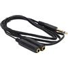 KIMISS Microfoni e Accessori Cavo Sdoppiatore Mic da 1,8 M Cavo da 6,35 Mm Trs Maschio a Doppio Cavo Adattatore per Microfono Stereo da 6,35 Mm con Testa Femmina per Altoparlante