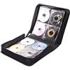 TRAVEL HOPPA Custodia protettiva per CD/DVD, a portafoglio, con maniglia per il trasporto, per CD, DVD, videogiochi, Blu-ray, Nero , Holds 256 CD's, Compatto