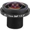 Tixiyu Obiettivo per telecamera di sicurezza, obiettivo per telecamera di sicurezza fisheye da 5 MP, lunghezza 1,7 mm, obiettivo CCTV a 185 gradi per telecamera di sicurezza Fisheye