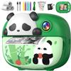 Uffylle PANDA - Fotocamera per bambini, stampa istantanea con scheda 32G, videocamere HD da 1080p da 3 a 12 anni, giocattoli digitali per fotocamera per bambini dai 3 ai 12 anni,