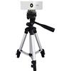 Fan TLJX 1080P HD Webcam, USB Computer Video Cam con Microfono, Widescreen Webcam per Streaming Gaming Conferenze, Desktop o Laptop Webcam,Bianca,1080P Tripod