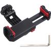 HEMOTON Supporto per Telefono in Plastico Nero Rotazione 360° e Slitta Fredda, per Treppiede Fotocamera e Riprese Orizzontali e Verticali