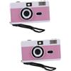 PartyKindom 2pezzi Fotocamera Retrò Riutilizzabile in Design Semplice e Pratico Senza Batteria Per Foto Vintage e Regali Originali