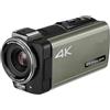 AUBEST Videocamera, Videocamera for streaming live 4K for Vlog Touchscreen da 3,5 pollici Zoom ottico 12x
